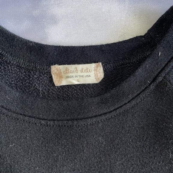 Altar’d State Free Bird Eagle Black Vintage Graphic Oversized Sweatshirt Size L - Picture 7 of 9